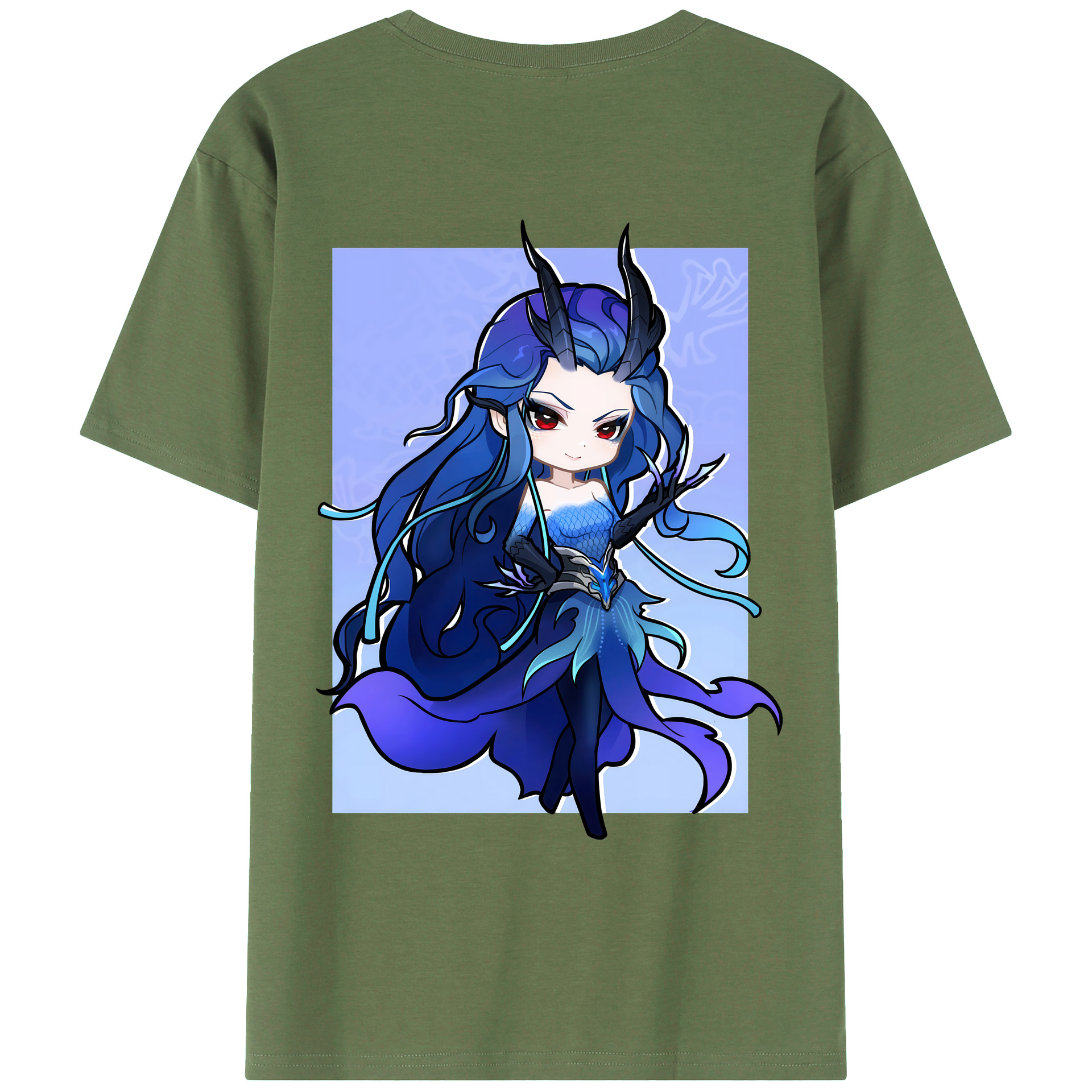 （画像用） Ne Zha 2 ナタ 魔童の大暴れ 綿100％ メンズ半袖Tシャツ（バックプリント） 通気性